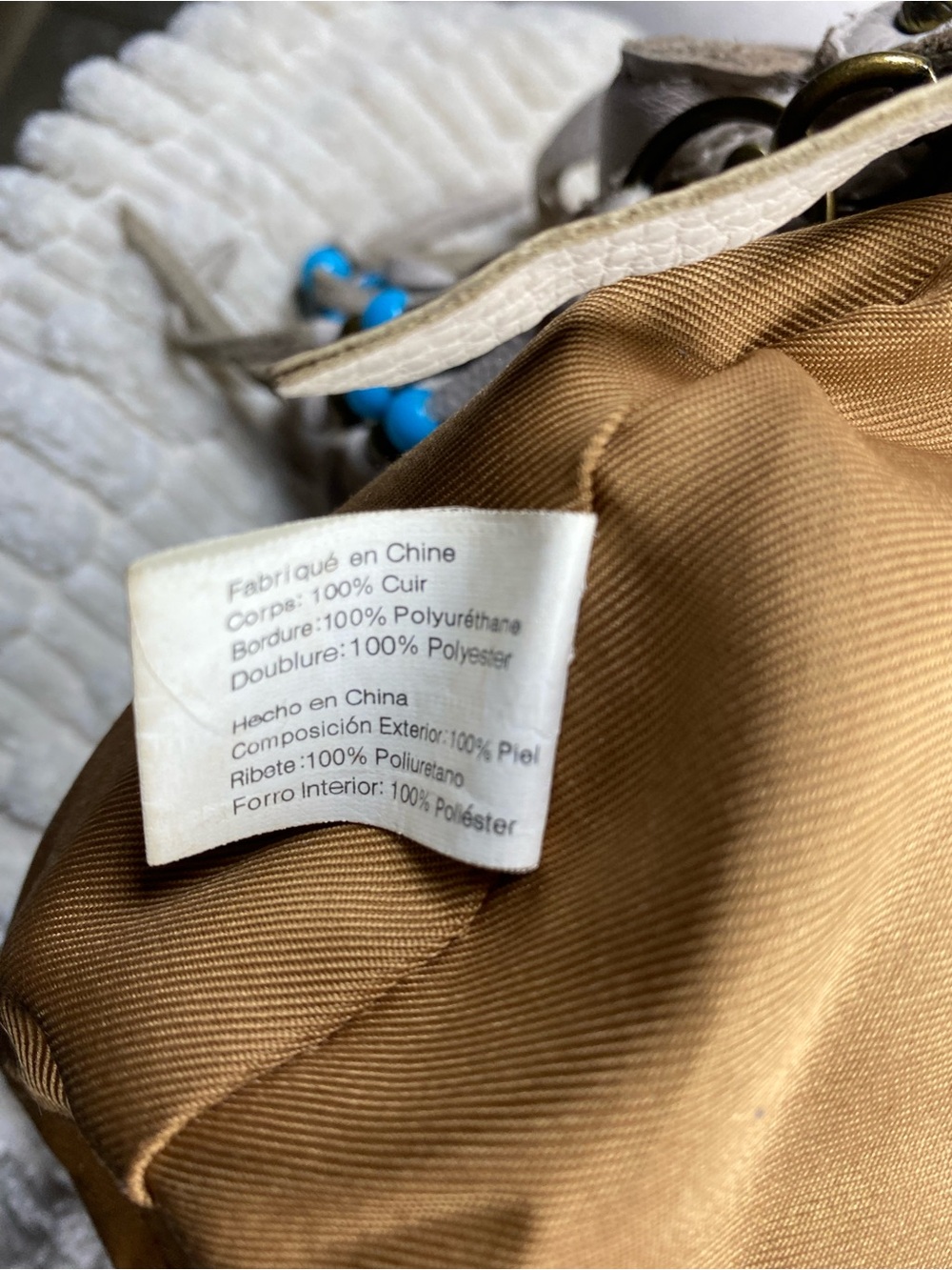The Sak Silverlake Crossbody Bag Ivory Beige Tooled Embossed Floral Leather - Picture 8 of 16